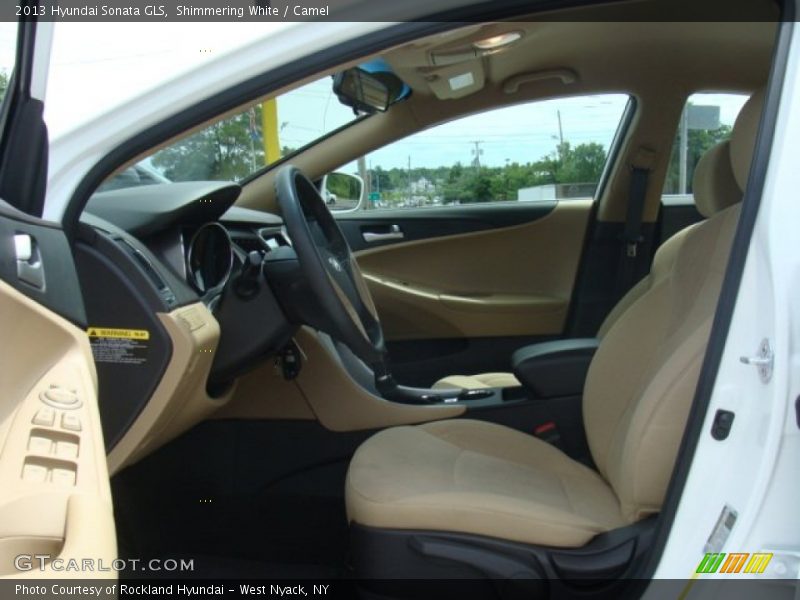 Shimmering White / Camel 2013 Hyundai Sonata GLS
