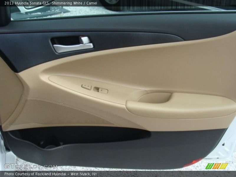 Shimmering White / Camel 2013 Hyundai Sonata GLS