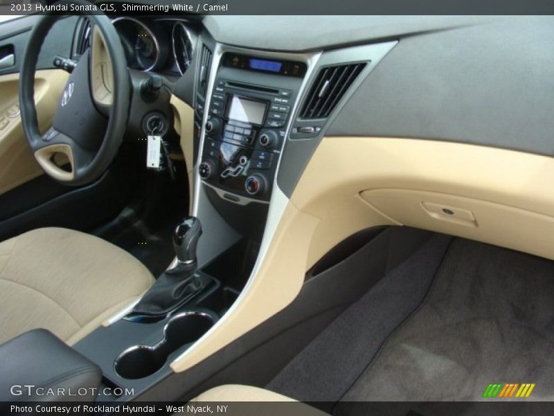 Shimmering White / Camel 2013 Hyundai Sonata GLS