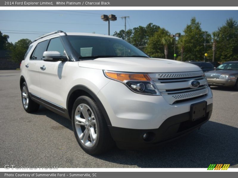 White Platinum / Charcoal Black 2014 Ford Explorer Limited