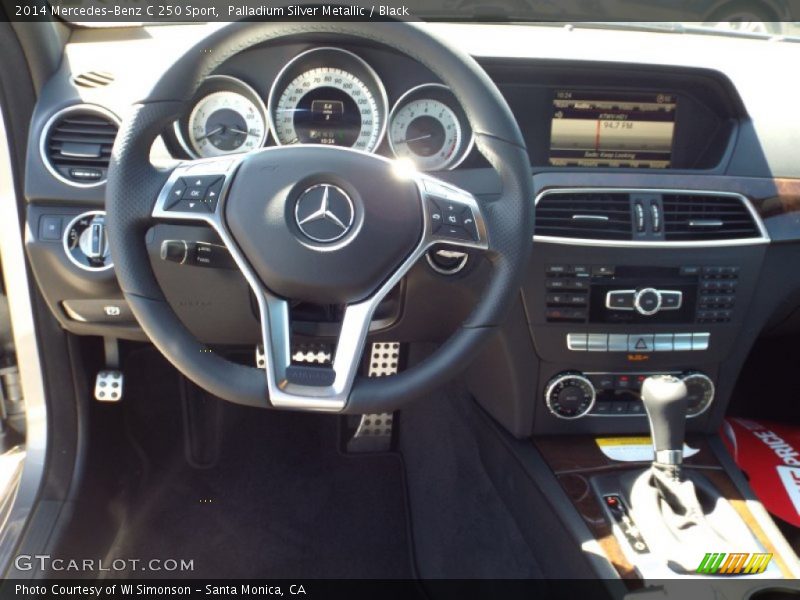 Palladium Silver Metallic / Black 2014 Mercedes-Benz C 250 Sport