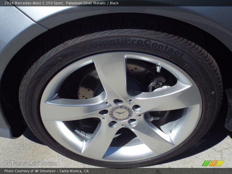 Palladium Silver Metallic / Black 2014 Mercedes-Benz C 250 Sport