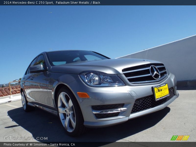 Palladium Silver Metallic / Black 2014 Mercedes-Benz C 250 Sport