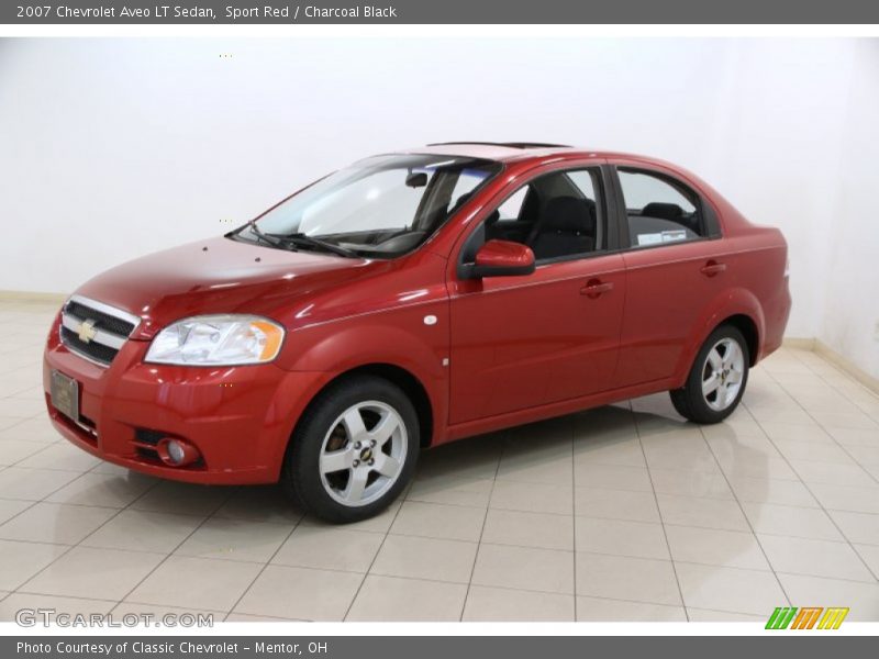 Sport Red / Charcoal Black 2007 Chevrolet Aveo LT Sedan