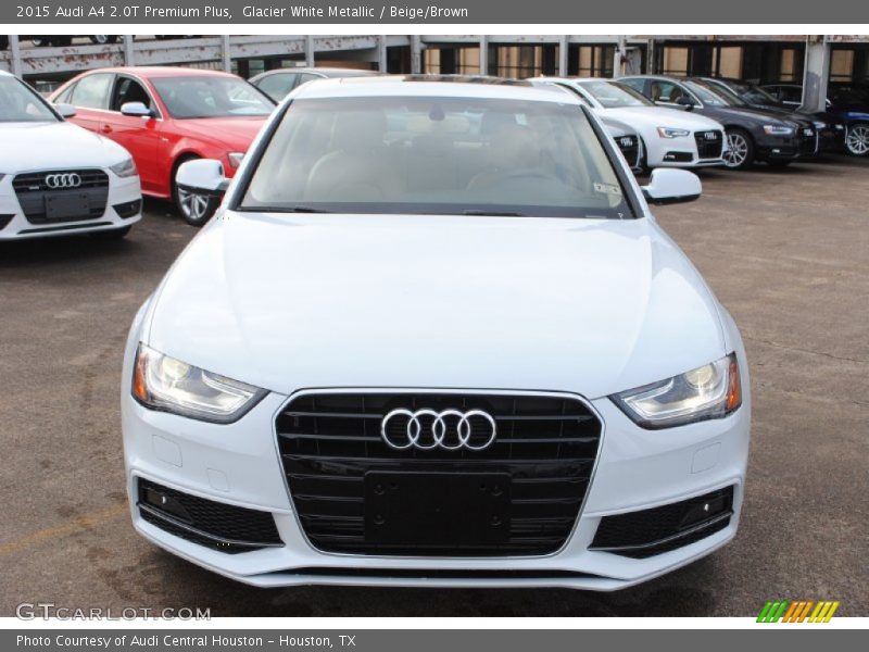 Glacier White Metallic / Beige/Brown 2015 Audi A4 2.0T Premium Plus