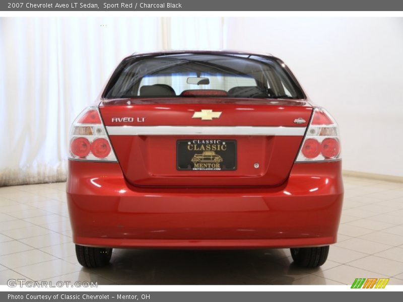 Sport Red / Charcoal Black 2007 Chevrolet Aveo LT Sedan