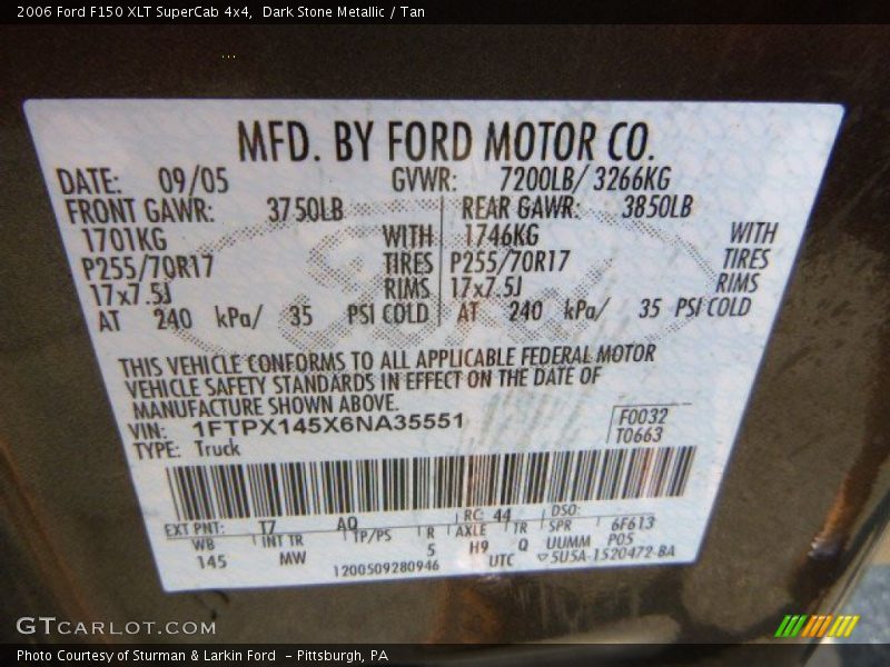 Dark Stone Metallic / Tan 2006 Ford F150 XLT SuperCab 4x4