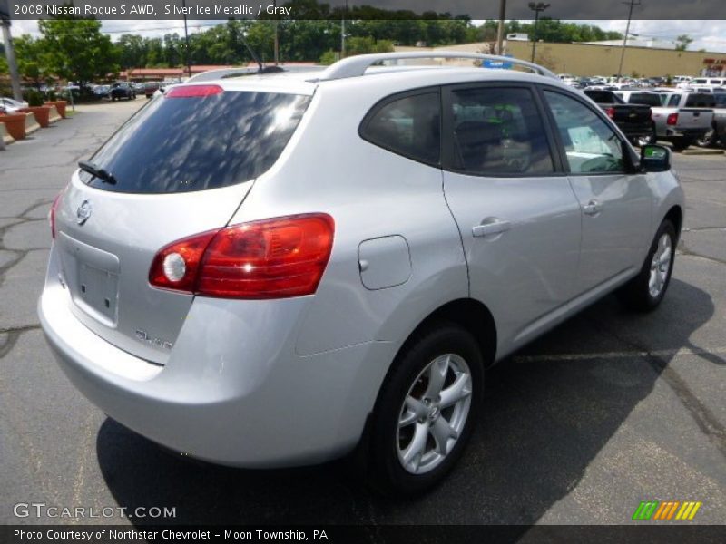 Silver Ice Metallic / Gray 2008 Nissan Rogue S AWD