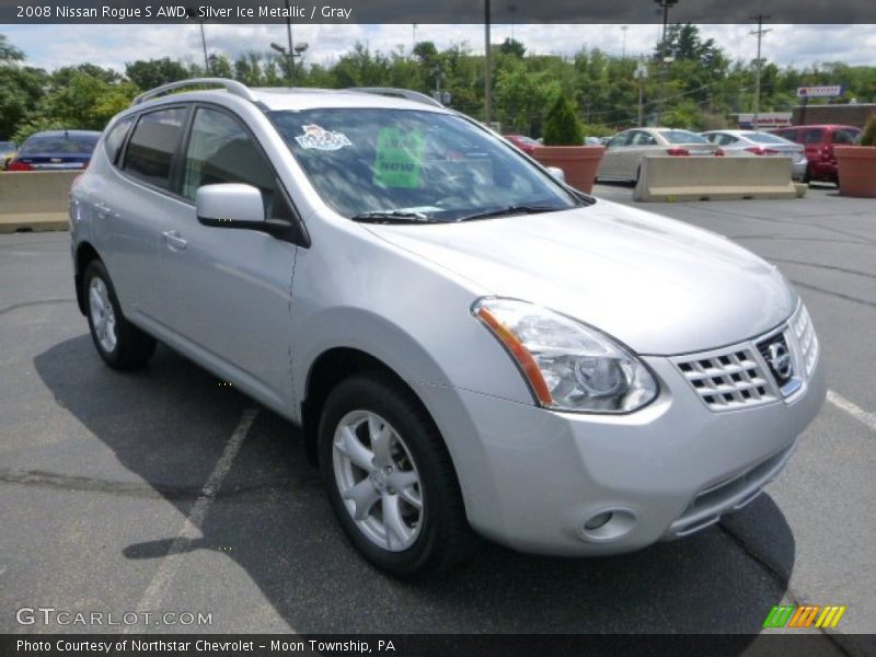 Silver Ice Metallic / Gray 2008 Nissan Rogue S AWD