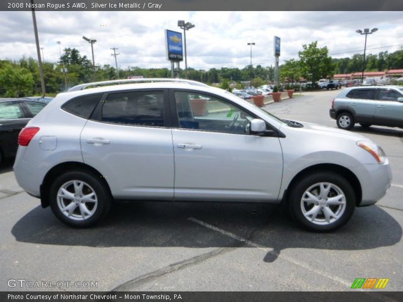 Silver Ice Metallic / Gray 2008 Nissan Rogue S AWD
