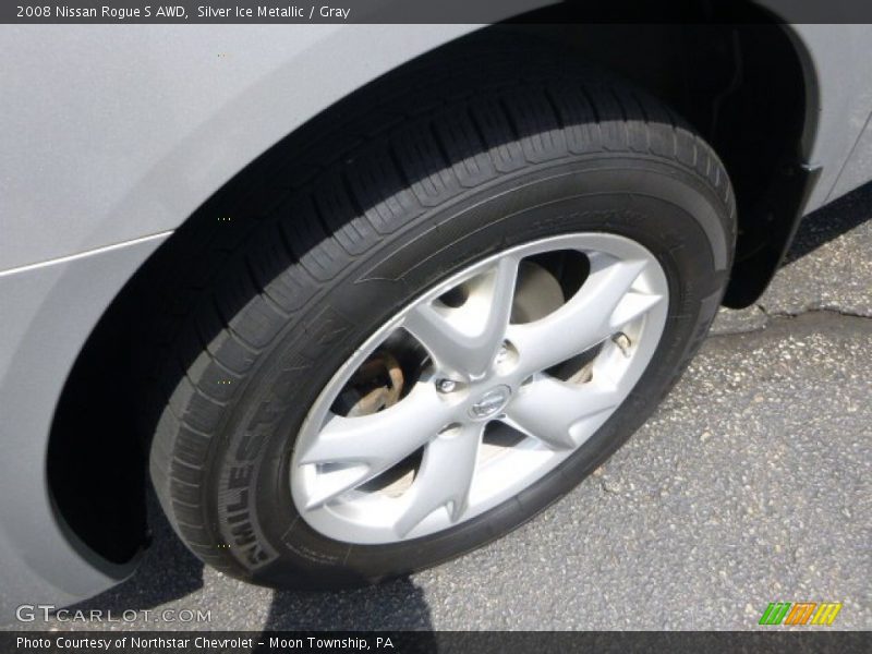 Silver Ice Metallic / Gray 2008 Nissan Rogue S AWD