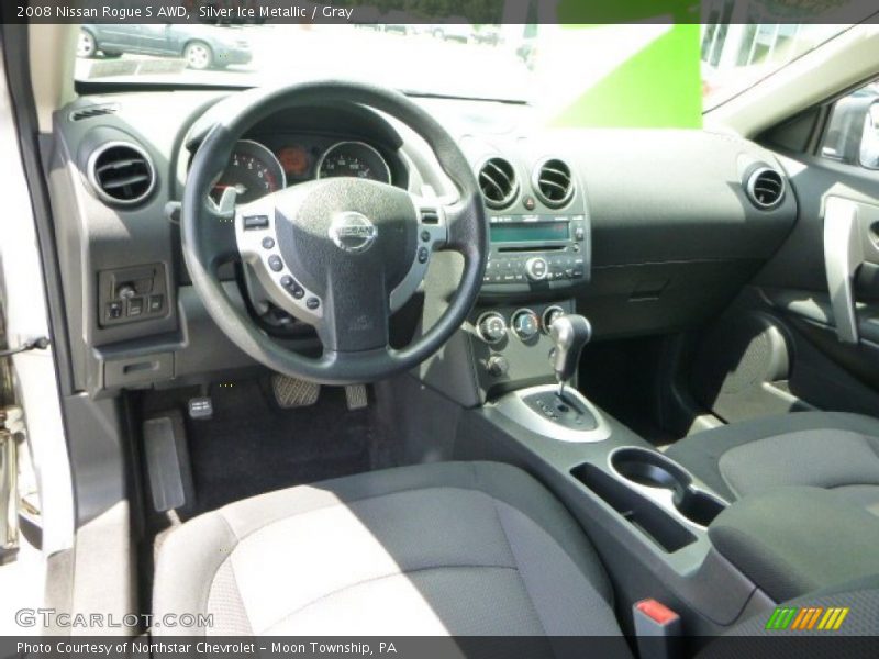 Silver Ice Metallic / Gray 2008 Nissan Rogue S AWD