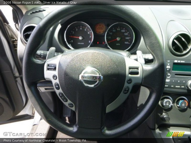 Silver Ice Metallic / Gray 2008 Nissan Rogue S AWD