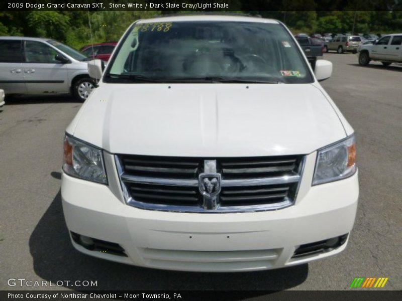 Stone White / Dark Slate Gray/Light Shale 2009 Dodge Grand Caravan SXT