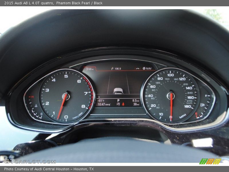 Phantom Black Pearl / Black 2015 Audi A8 L 4.0T quattro