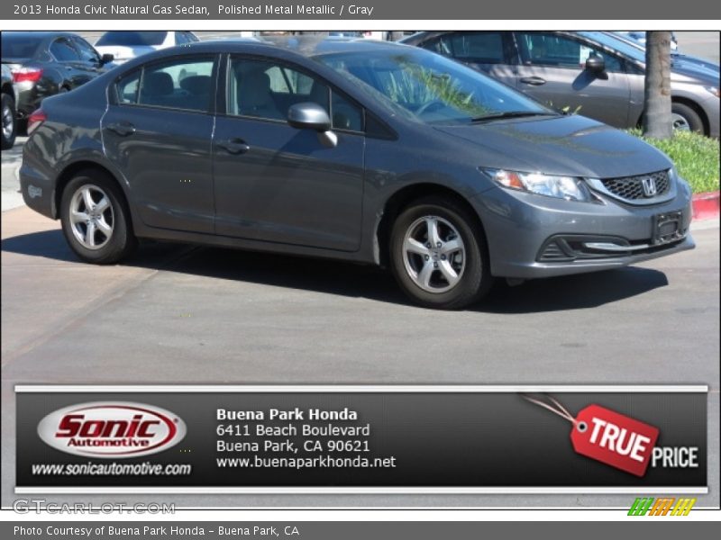 Polished Metal Metallic / Gray 2013 Honda Civic Natural Gas Sedan