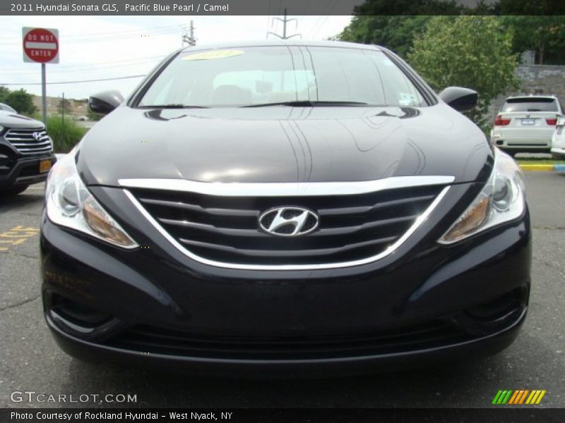 Pacific Blue Pearl / Camel 2011 Hyundai Sonata GLS
