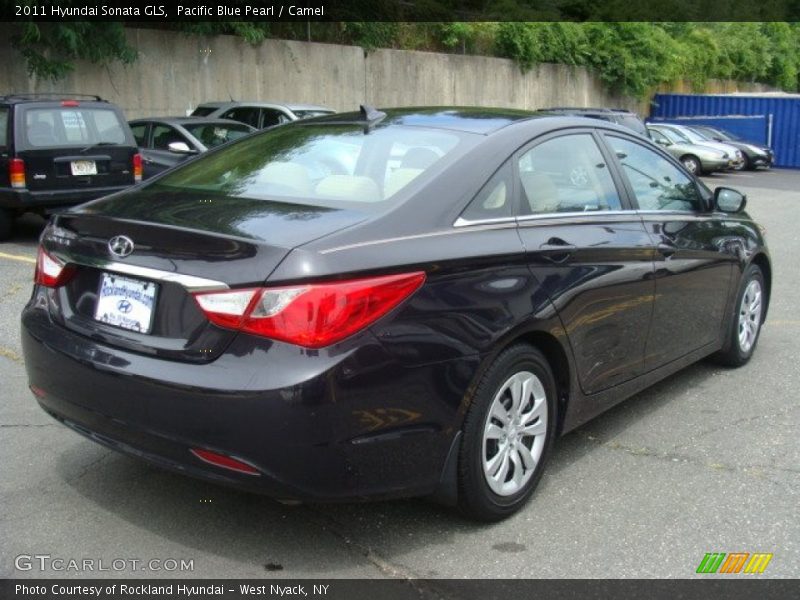 Pacific Blue Pearl / Camel 2011 Hyundai Sonata GLS