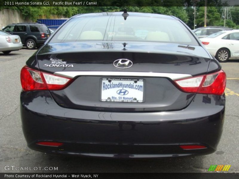 Pacific Blue Pearl / Camel 2011 Hyundai Sonata GLS