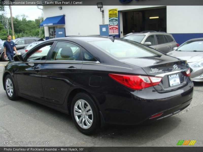 Pacific Blue Pearl / Camel 2011 Hyundai Sonata GLS