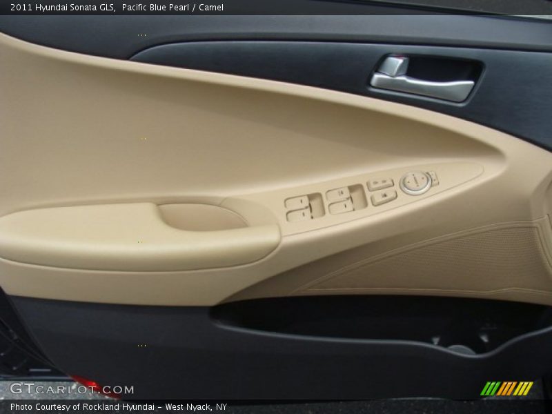 Pacific Blue Pearl / Camel 2011 Hyundai Sonata GLS