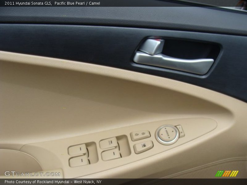 Pacific Blue Pearl / Camel 2011 Hyundai Sonata GLS