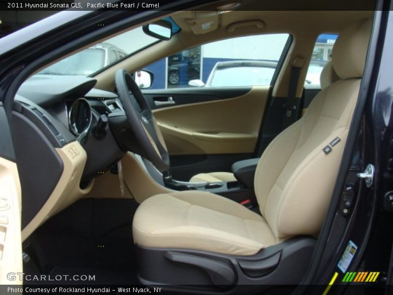 Pacific Blue Pearl / Camel 2011 Hyundai Sonata GLS