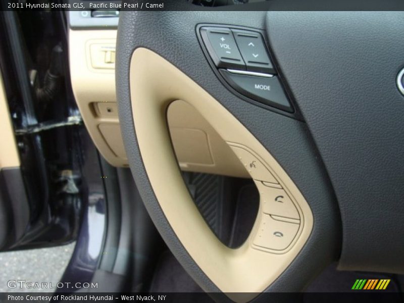Pacific Blue Pearl / Camel 2011 Hyundai Sonata GLS