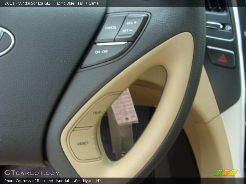 Pacific Blue Pearl / Camel 2011 Hyundai Sonata GLS