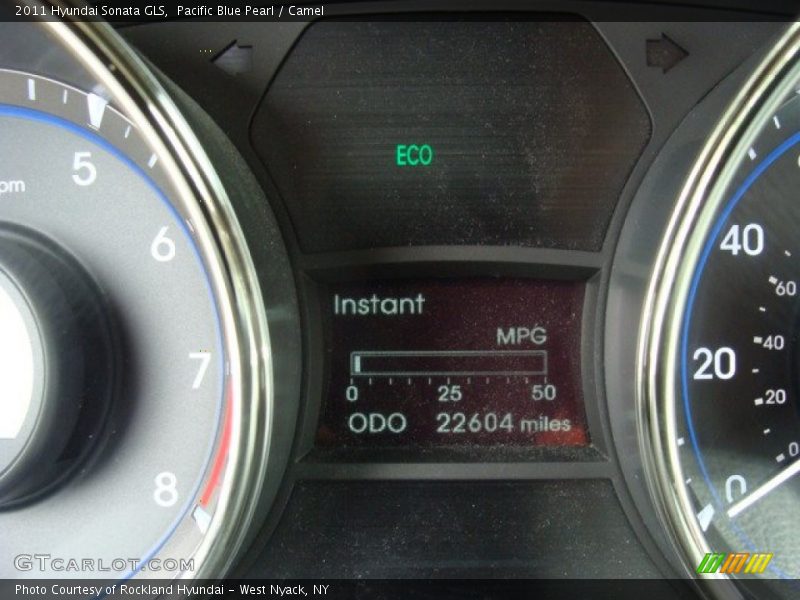 Pacific Blue Pearl / Camel 2011 Hyundai Sonata GLS