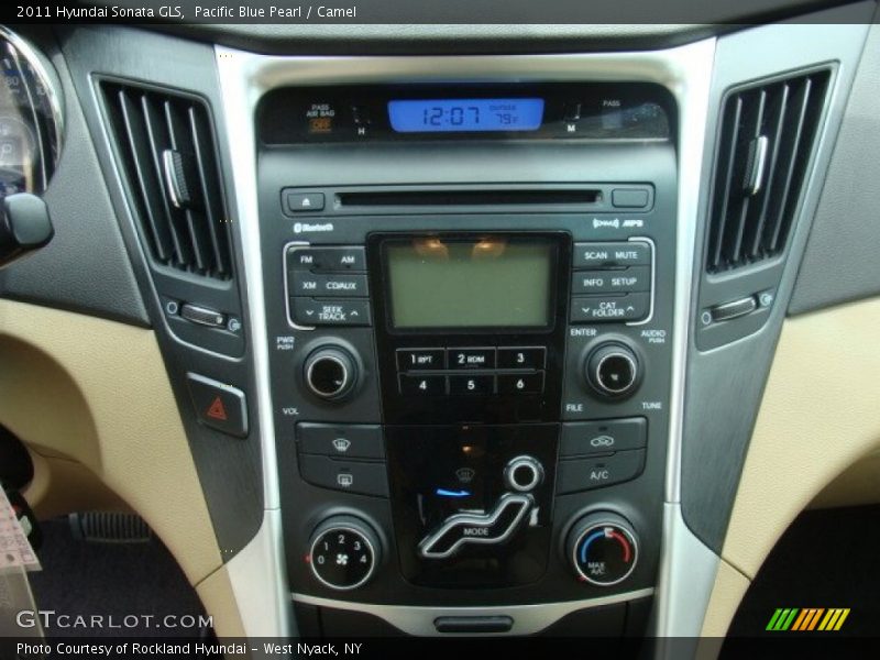 Pacific Blue Pearl / Camel 2011 Hyundai Sonata GLS