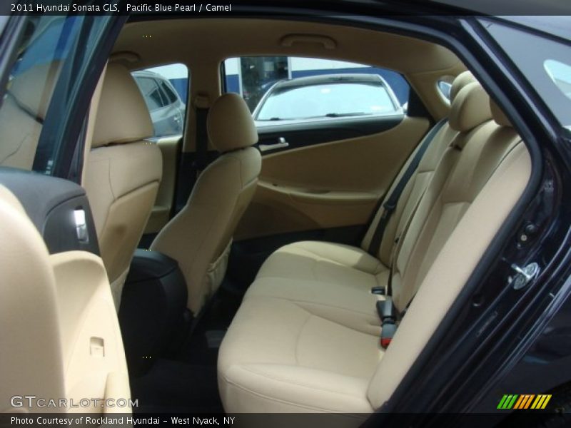 Pacific Blue Pearl / Camel 2011 Hyundai Sonata GLS