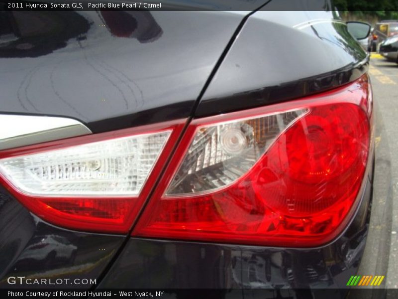 Pacific Blue Pearl / Camel 2011 Hyundai Sonata GLS