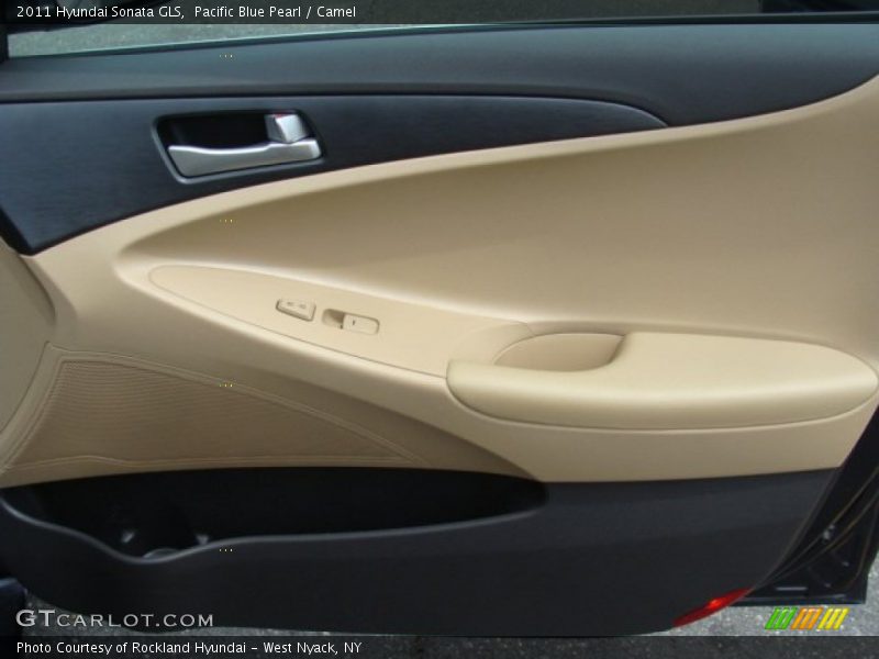 Pacific Blue Pearl / Camel 2011 Hyundai Sonata GLS