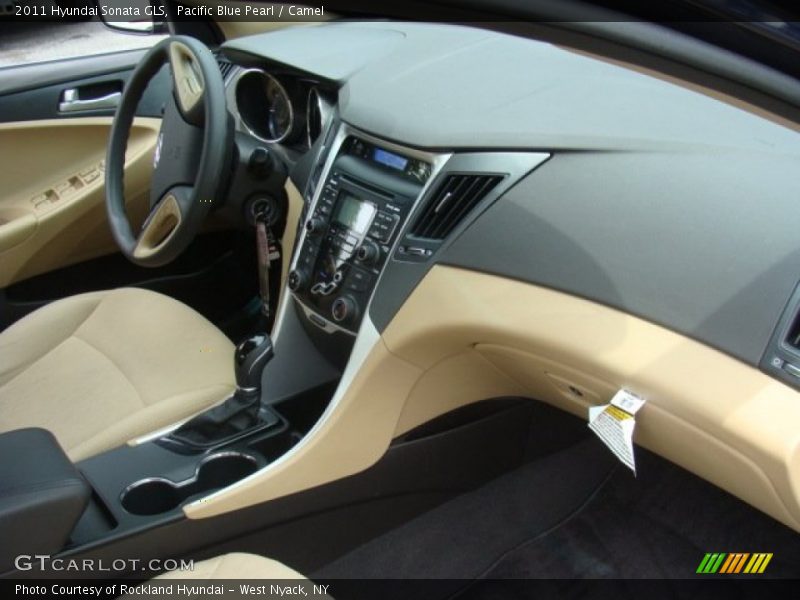 Pacific Blue Pearl / Camel 2011 Hyundai Sonata GLS