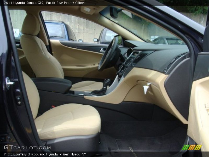 Pacific Blue Pearl / Camel 2011 Hyundai Sonata GLS
