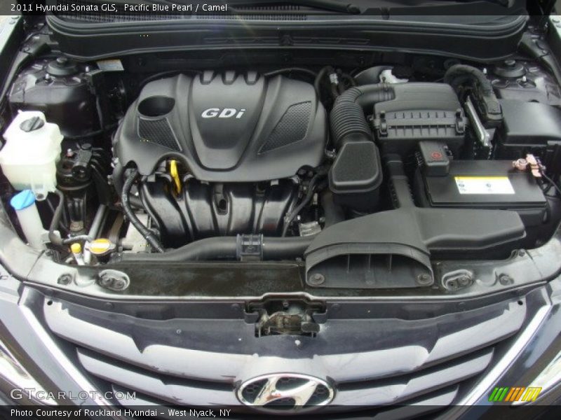 Pacific Blue Pearl / Camel 2011 Hyundai Sonata GLS