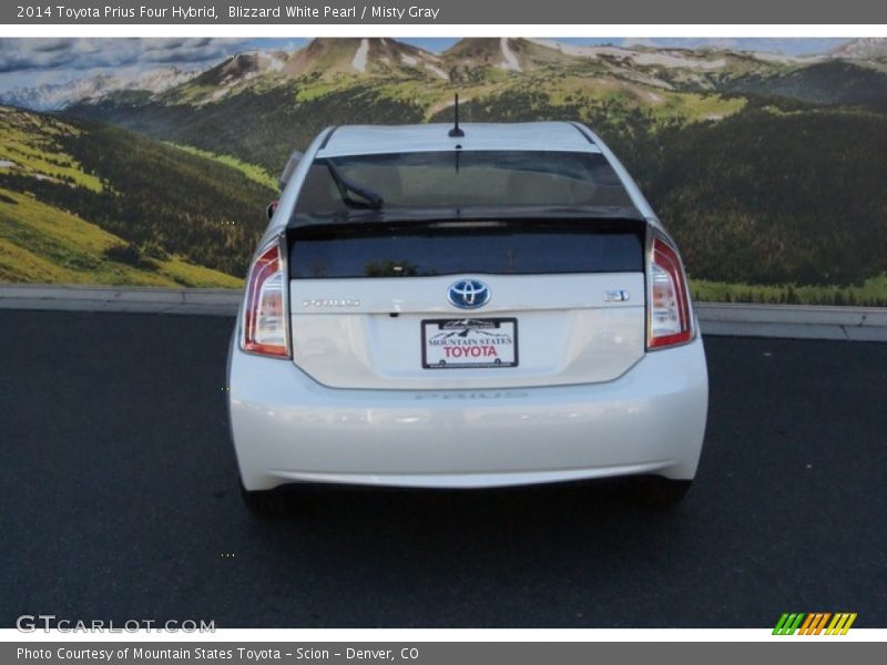 Blizzard White Pearl / Misty Gray 2014 Toyota Prius Four Hybrid