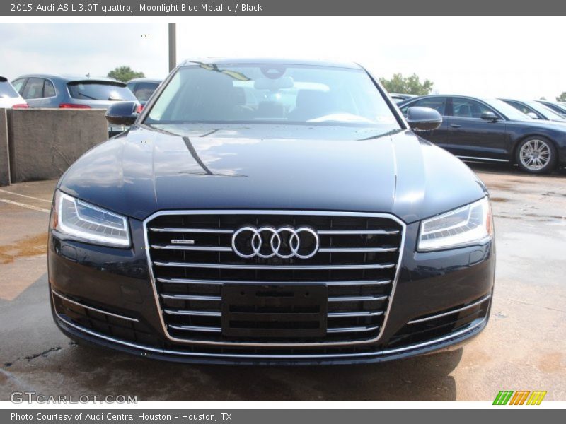 Moonlight Blue Metallic / Black 2015 Audi A8 L 3.0T quattro