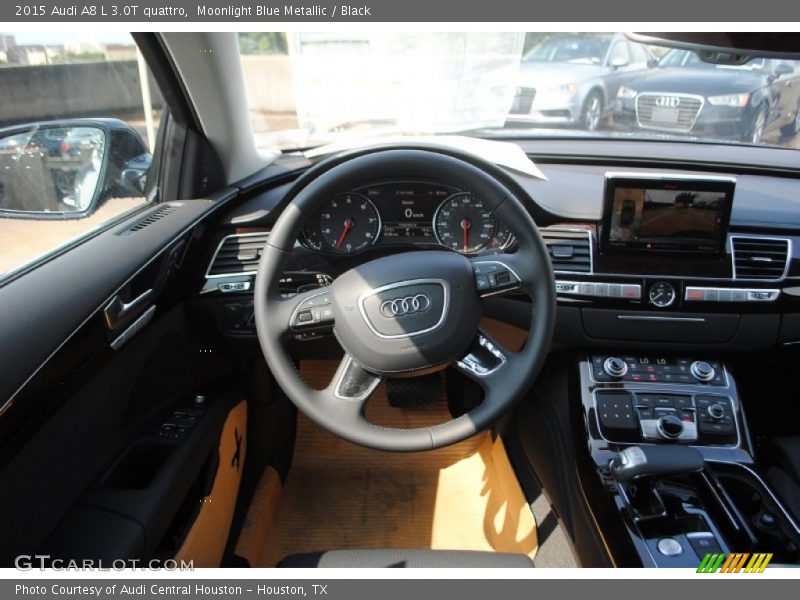 Moonlight Blue Metallic / Black 2015 Audi A8 L 3.0T quattro