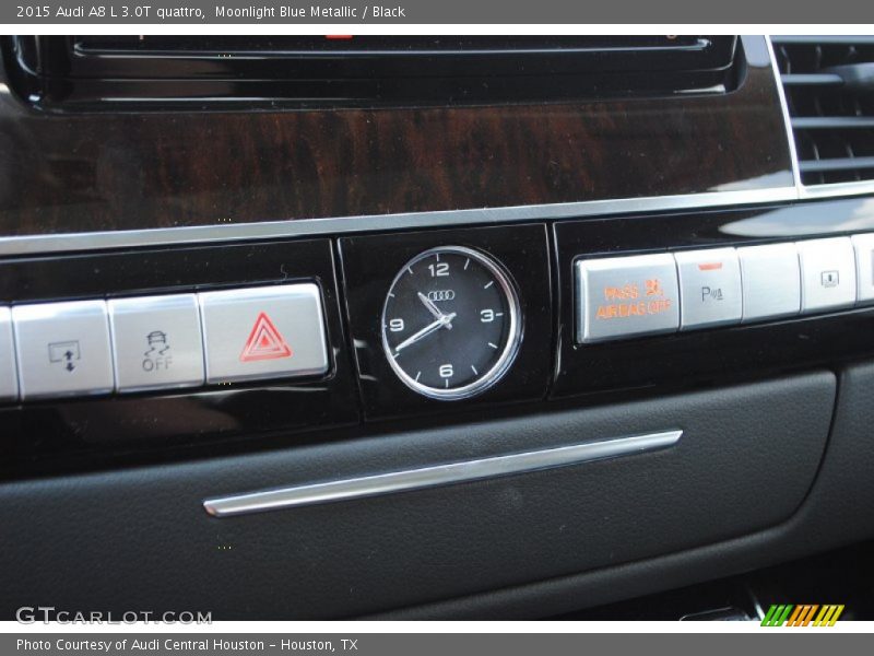 Moonlight Blue Metallic / Black 2015 Audi A8 L 3.0T quattro