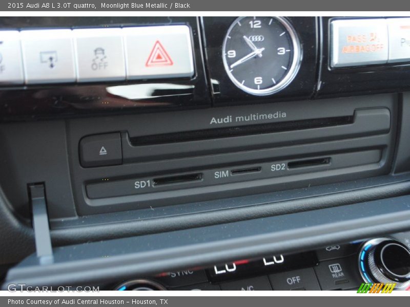 Moonlight Blue Metallic / Black 2015 Audi A8 L 3.0T quattro