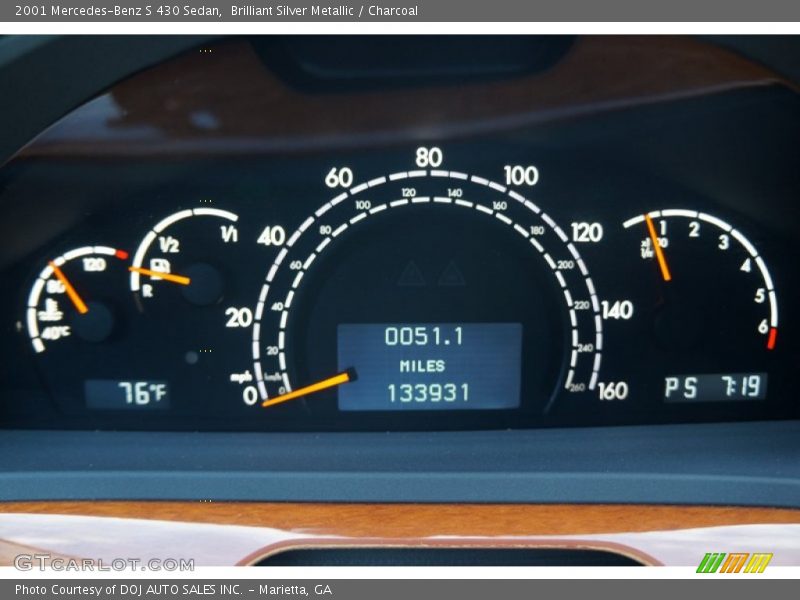 Brilliant Silver Metallic / Charcoal 2001 Mercedes-Benz S 430 Sedan