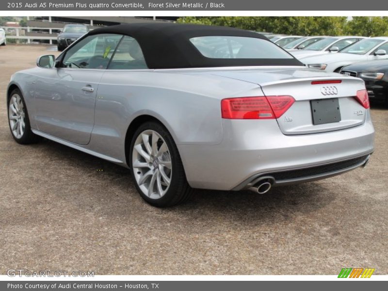 Floret Silver Metallic / Black 2015 Audi A5 Premium Plus quattro Convertible