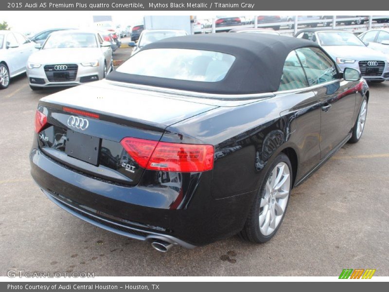 Mythos Black Metallic / Titanium Gray 2015 Audi A5 Premium Plus quattro Convertible