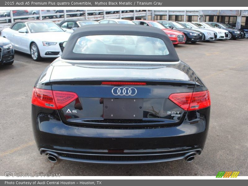 Mythos Black Metallic / Titanium Gray 2015 Audi A5 Premium Plus quattro Convertible