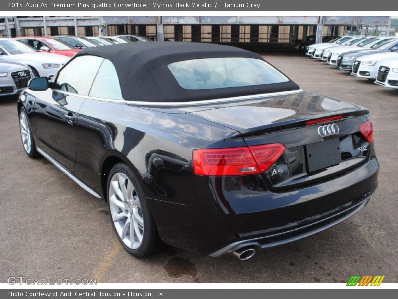 Mythos Black Metallic / Titanium Gray 2015 Audi A5 Premium Plus quattro Convertible