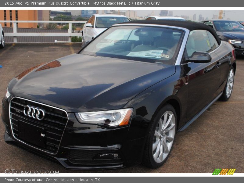 Mythos Black Metallic / Titanium Gray 2015 Audi A5 Premium Plus quattro Convertible