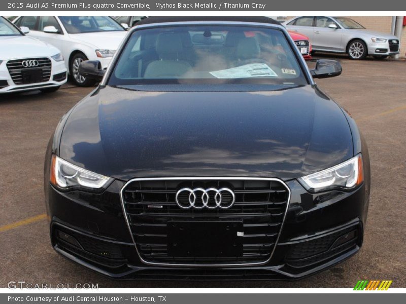 Mythos Black Metallic / Titanium Gray 2015 Audi A5 Premium Plus quattro Convertible