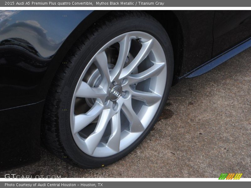 Mythos Black Metallic / Titanium Gray 2015 Audi A5 Premium Plus quattro Convertible